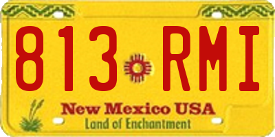 NM license plate 813RMI