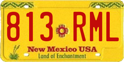 NM license plate 813RML