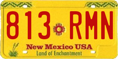NM license plate 813RMN