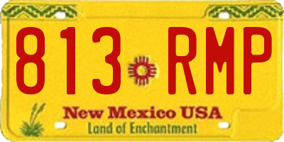 NM license plate 813RMP