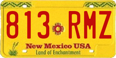 NM license plate 813RMZ