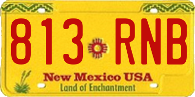 NM license plate 813RNB
