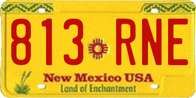 NM license plate 813RNE