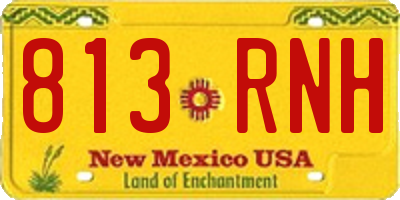 NM license plate 813RNH