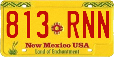 NM license plate 813RNN