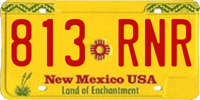 NM license plate 813RNR