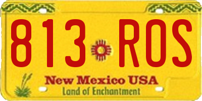 NM license plate 813ROS