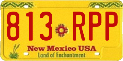 NM license plate 813RPP