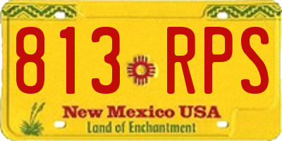 NM license plate 813RPS