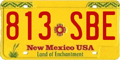 NM license plate 813SBE