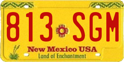 NM license plate 813SGM