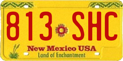 NM license plate 813SHC