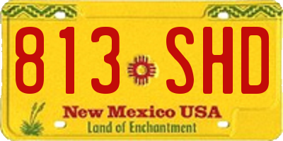 NM license plate 813SHD