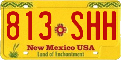 NM license plate 813SHH