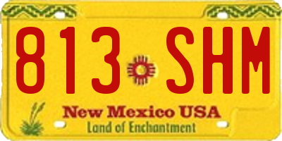NM license plate 813SHM