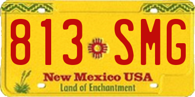 NM license plate 813SMG