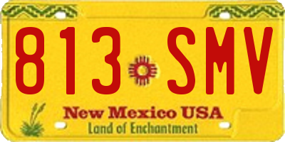 NM license plate 813SMV
