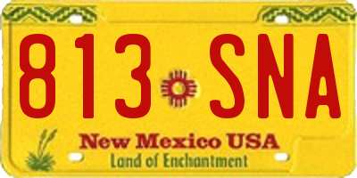 NM license plate 813SNA