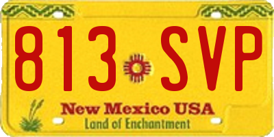 NM license plate 813SVP