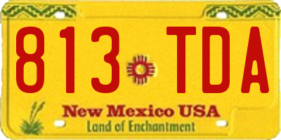 NM license plate 813TDA