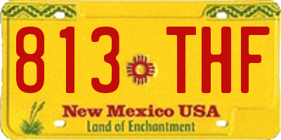 NM license plate 813THF