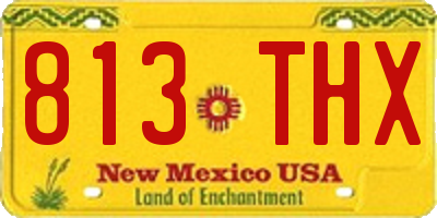 NM license plate 813THX