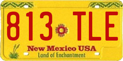 NM license plate 813TLE