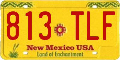 NM license plate 813TLF