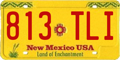 NM license plate 813TLI
