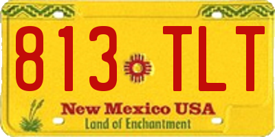 NM license plate 813TLT
