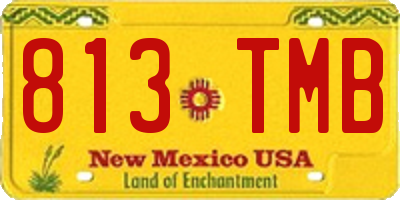 NM license plate 813TMB