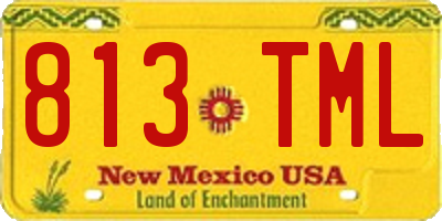 NM license plate 813TML