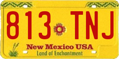 NM license plate 813TNJ