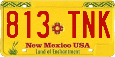 NM license plate 813TNK