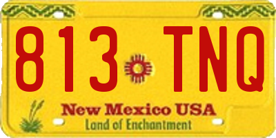 NM license plate 813TNQ