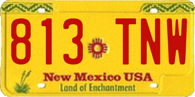 NM license plate 813TNW