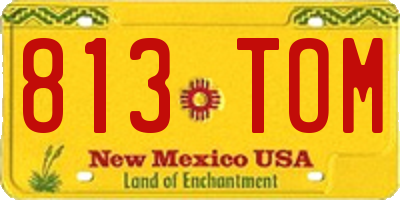 NM license plate 813TOM