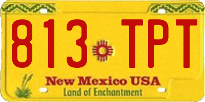 NM license plate 813TPT