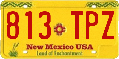 NM license plate 813TPZ