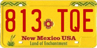 NM license plate 813TQE