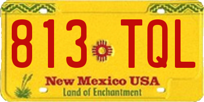 NM license plate 813TQL