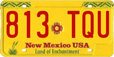 NM license plate 813TQU
