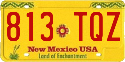 NM license plate 813TQZ