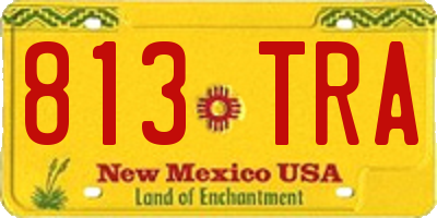 NM license plate 813TRA