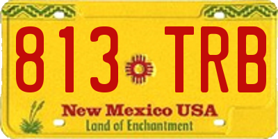 NM license plate 813TRB