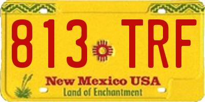 NM license plate 813TRF