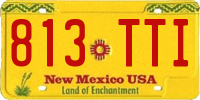 NM license plate 813TTI