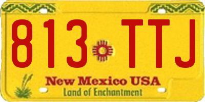 NM license plate 813TTJ