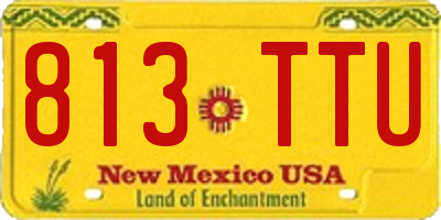 NM license plate 813TTU
