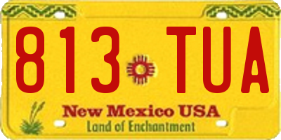 NM license plate 813TUA